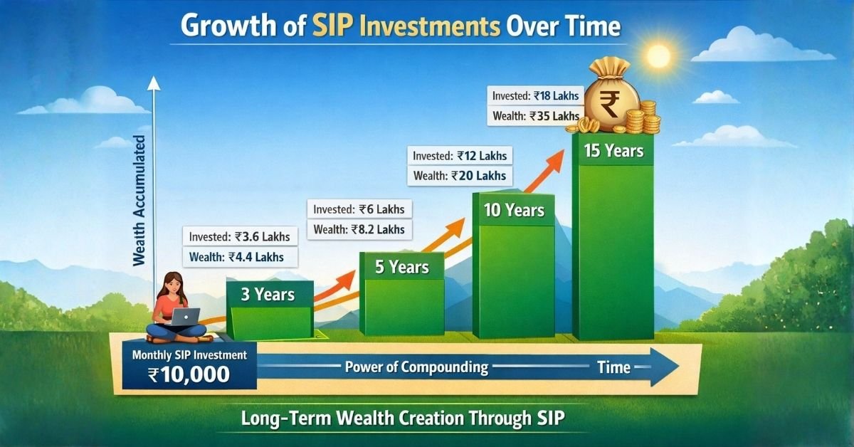 how SIP investments grow over time.
